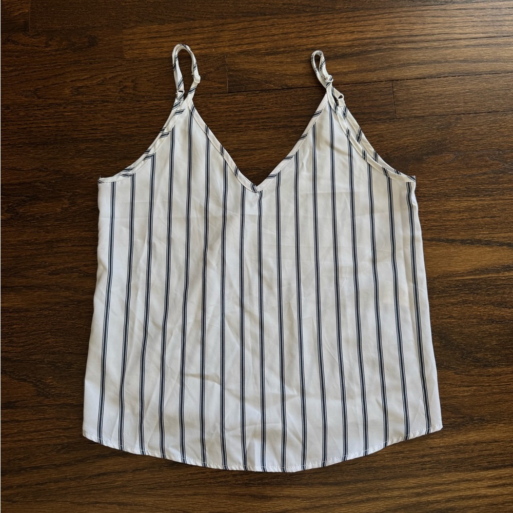 SHEIN Navy and White Striped Tank